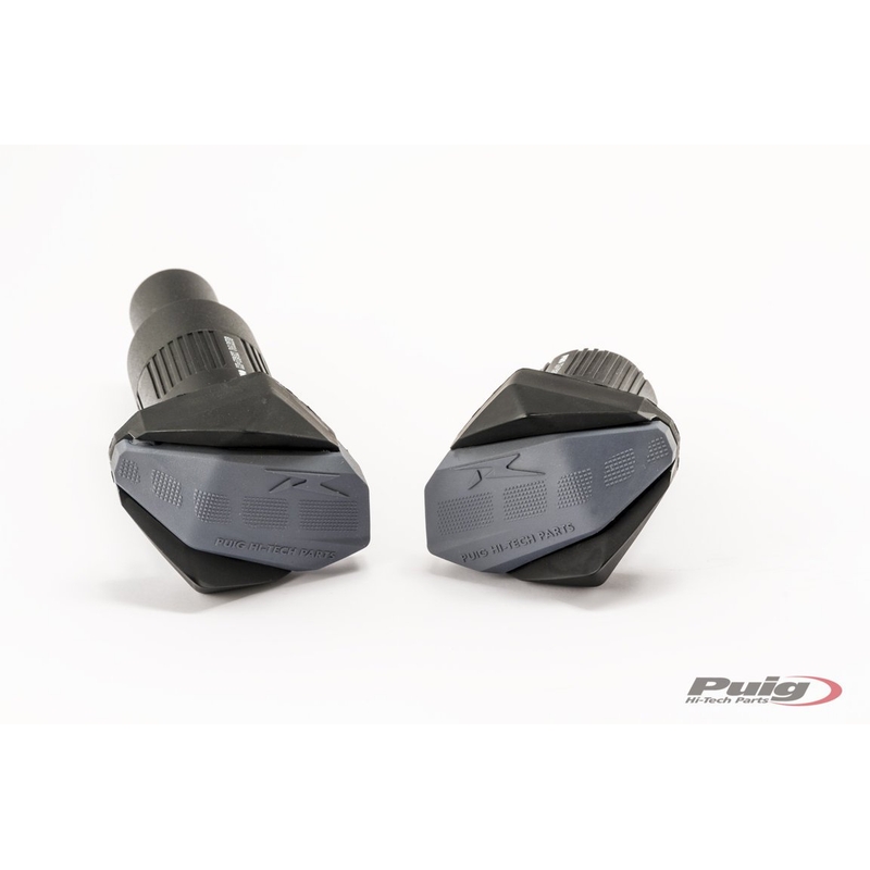 Frame sliders PUIG R12 black with grey rubber