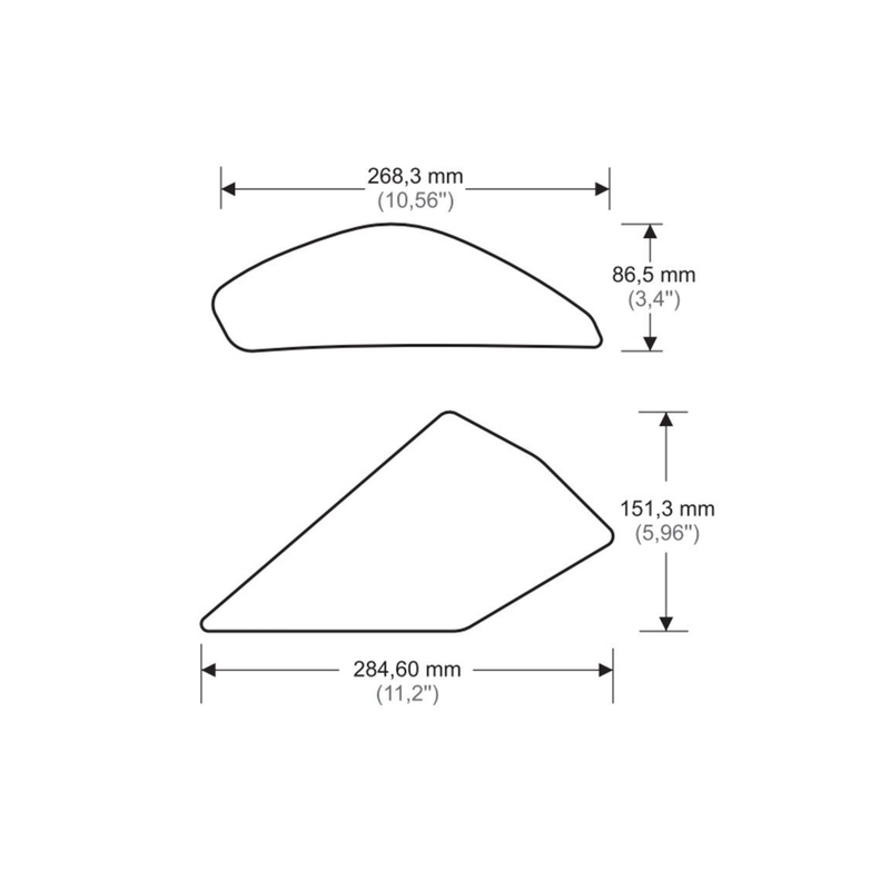 Tank side protectors PUIG ANTI-SLIP fekete