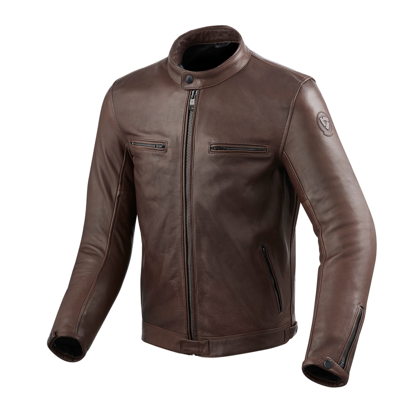 Bőr motoros kabát Revit Gibson barna akció kiárusítás