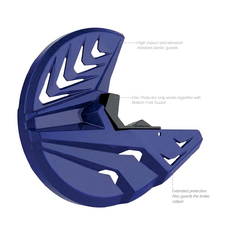 Disc & bottom fork protector POLISPORT PERFORMANCE fehér/fekete