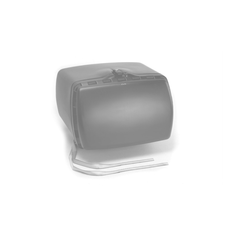Top box PUIG MAXI BOX piros with lock and attached with straps