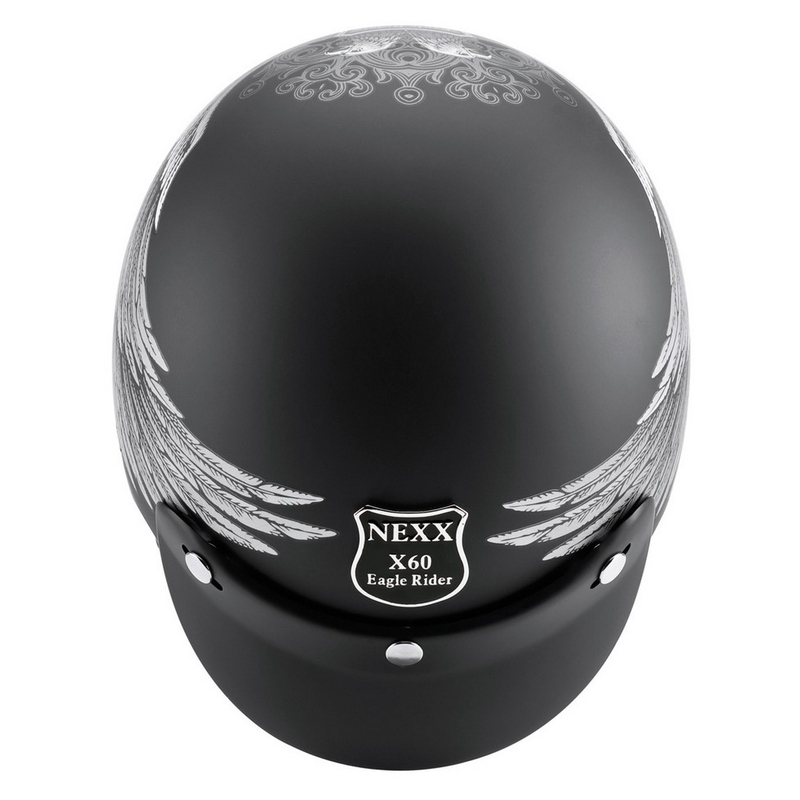 Nyitott sisak moto Nexx X.60 Eagle Rider fekete-ezüst számára kiárusítás