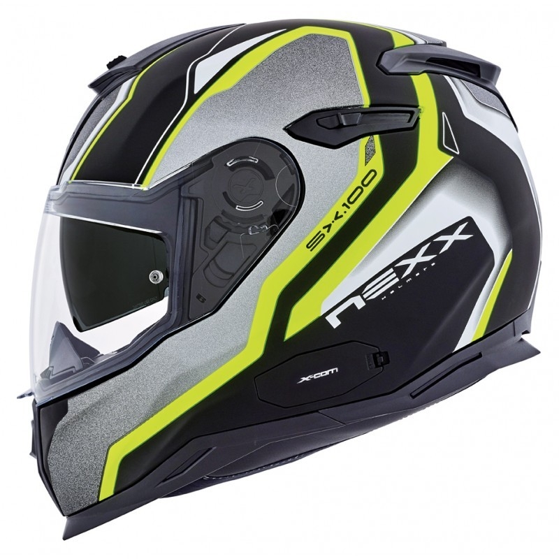 Motorkerékpár sisak Nexx SX 100 Blast fekete-szürke-fluo sárga eladó kiárusítás