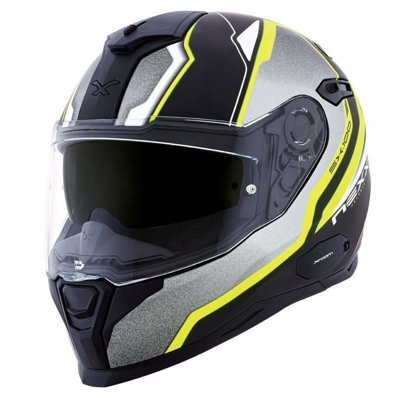 Motorkerékpár sisak Nexx SX 100 Blast fekete-szürke-fluo sárga eladó kiárusítás