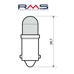 Izzó RMS 246510555 Led 12V, BA9S white (2 pcs)