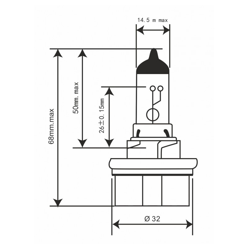 Izzó RMS 12V 35/30W, HS5 fehér