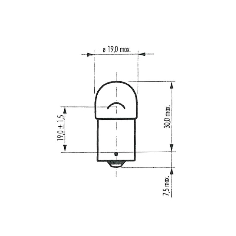 Izzó RMS FLOSSER fehér 6V 10W ba15s