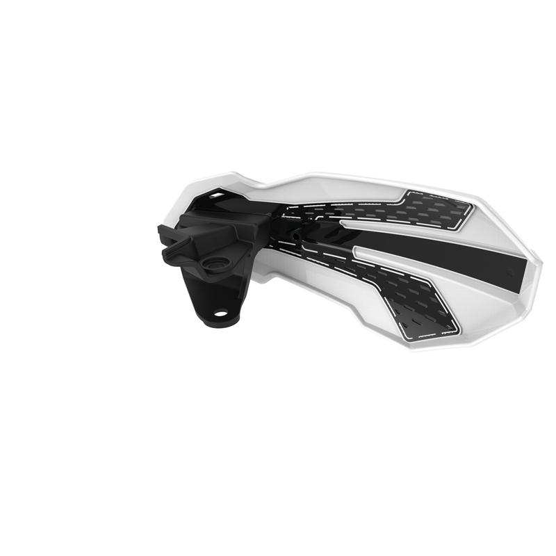 Handguard POLISPORT MX FLOW with mounting system fehér/fekete