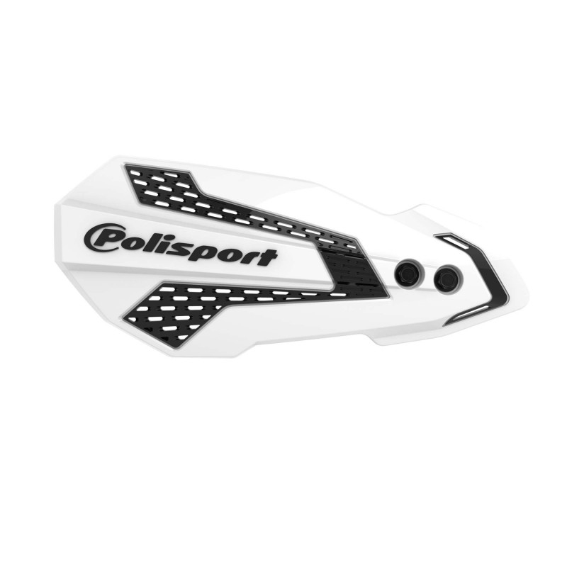Handguard POLISPORT MX FLOW with mounting system fehér/fekete