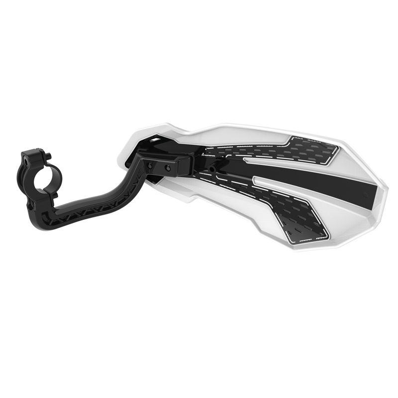 Handguard POLISPORT MX FLOW with mounting system fehér/fekete
