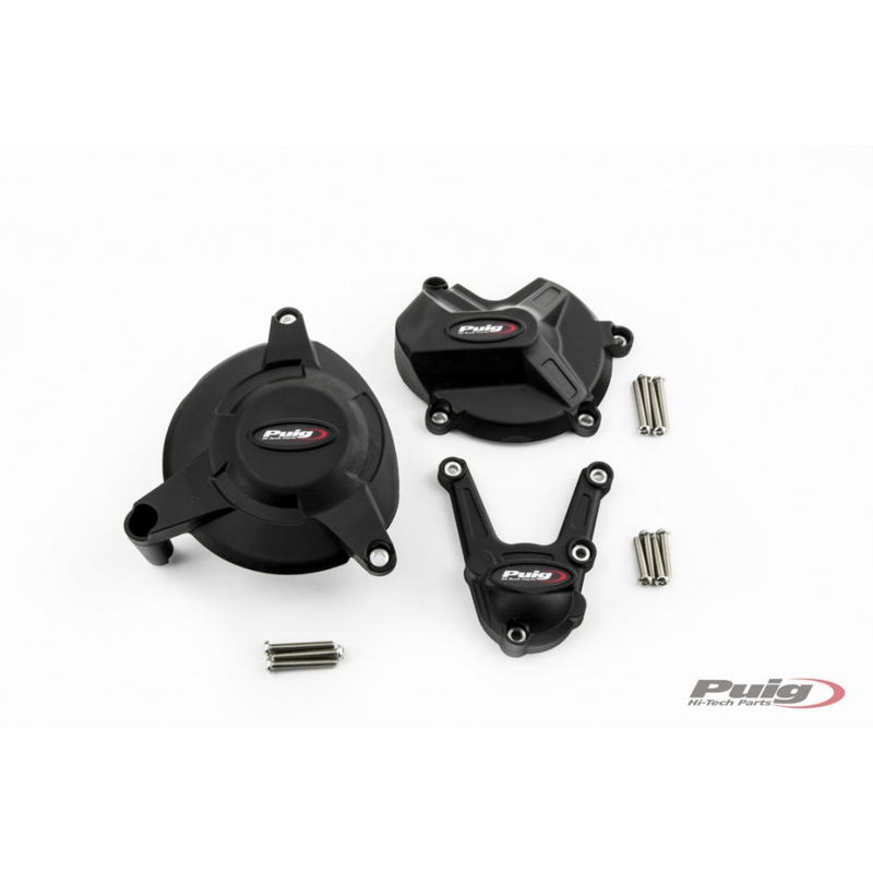 Engine protective covers PUIG fekete included right, left and alternator caps