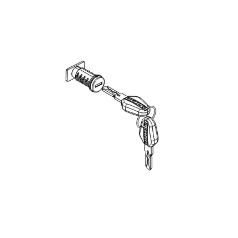 Key + lock kit SHAD for TR37, TR48, TR55 and TR50