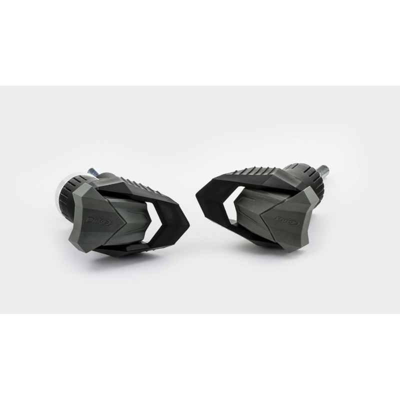 Frame sliders PUIG R19 fekete black with grey rubber