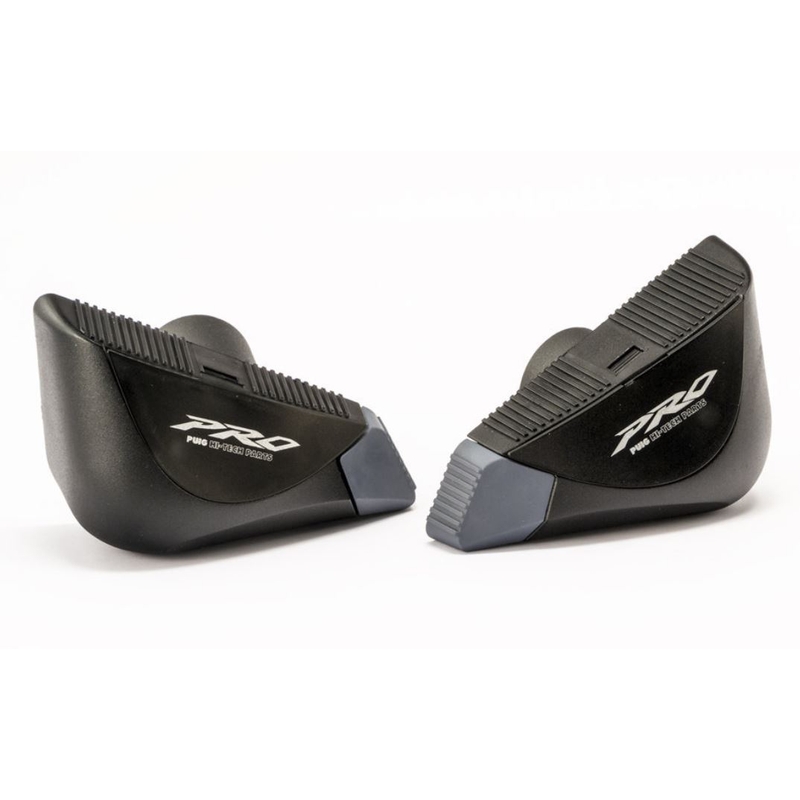 Frame sliders PUIG PRO black with grey rubber