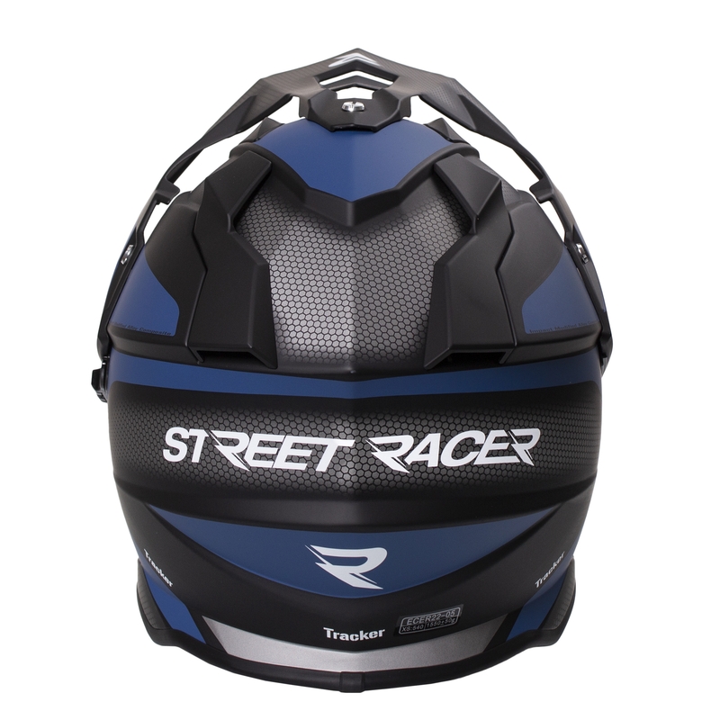 Street Racer Tracker enduro bukósisak fekete-kék