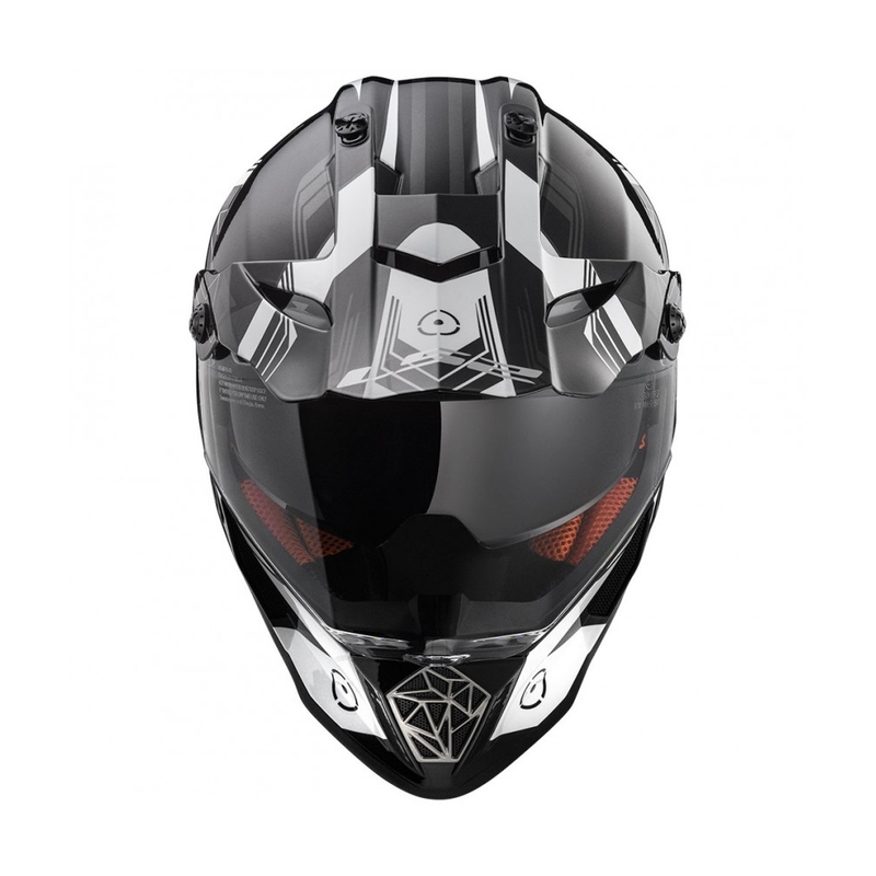 Enduro sisak LS2 MX436 Pioneer Trigger fekete-fehér-titán