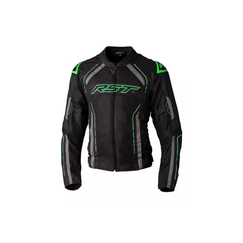 Motorkerékpár kabát RST S1 MESH CE fekete-szürke-fluo zöld kiárusítás