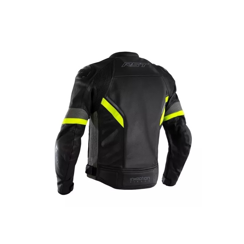 Motorkerékpár kabát RST Sabre légzsák CE fekete-fluo sárga kiárusítás