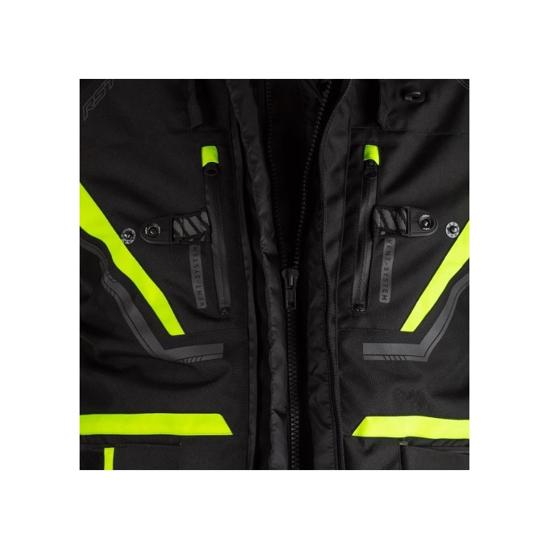 Légzsák kabát RST Pro Series Paragon 6 légzsák CE fekete-fluo sárga kiárusítás