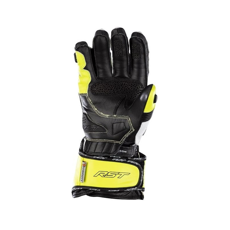Motorkerékpár kesztyű RST Tractech Evo 4 CE fekete-fehér-fluo sárga kiárusítás