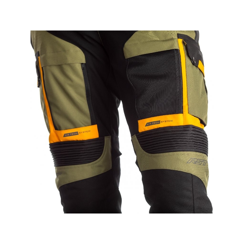 Motoros nadrág RST Pro sorozat Adventure-X CE Fekete-Zöld-Narancs kiárusítás