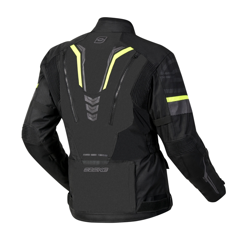 Ozone Tour III motoros kabát fekete-antracit-fluo sárga