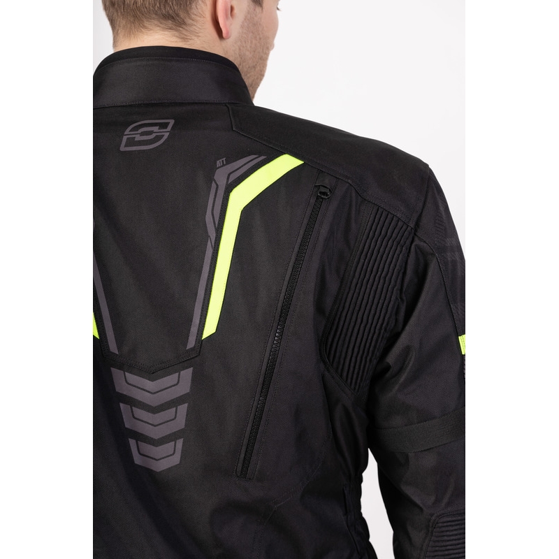 Ozone Tour III motoros kabát fekete-antracit-fluo sárga