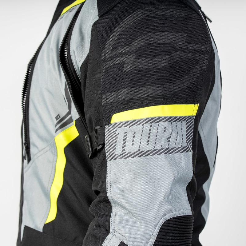 Ozone Tour III motoros kabát fekete-szürke-fluo sárga