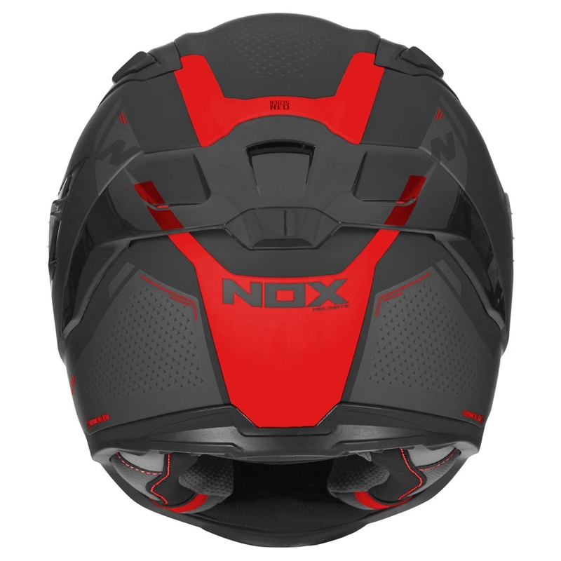 Integrált motorkerékpár sisak NOX N303-S Neo fekete-piros