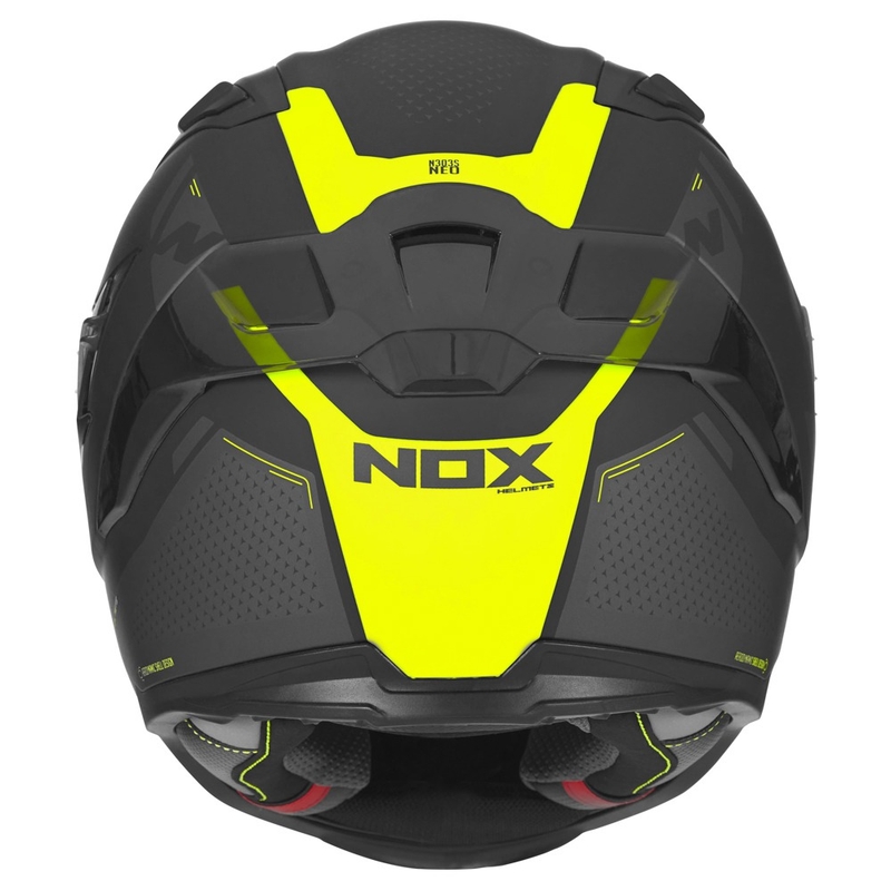 Integrált motorkerékpár sisak NOX N303-S Neo fekete-fluo sárga