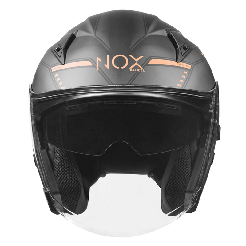 Nyitott sisak NOX N128 Krill fekete bronz motorkerékpárhoz