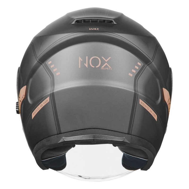 Nyitott sisak NOX N128 Krill fekete bronz motorkerékpárhoz