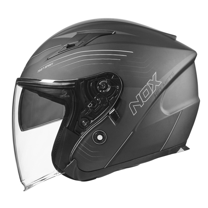Nyitott motoros sisak NOX N128 Spirit fekete-titán