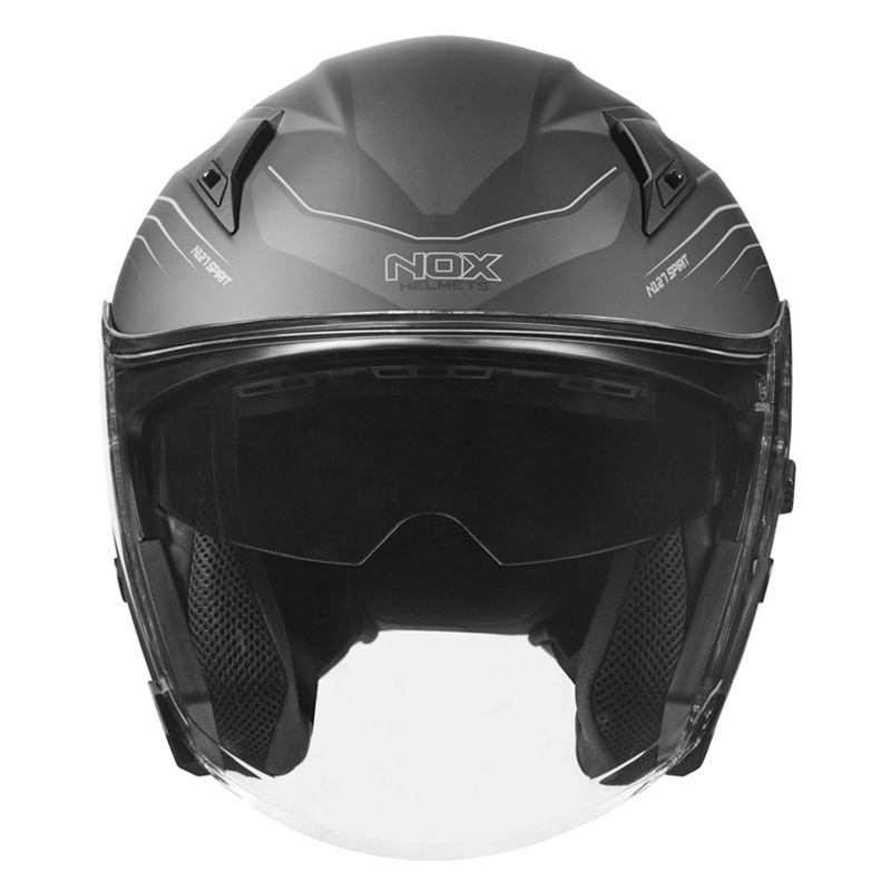 Nyitott motoros sisak NOX N128 Spirit fekete-titán