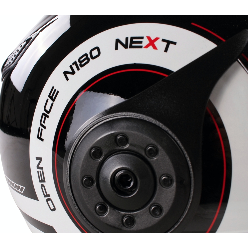 Robogó sisak nyitva Nox N180 Következő fekete-fehér akció kiárusítás