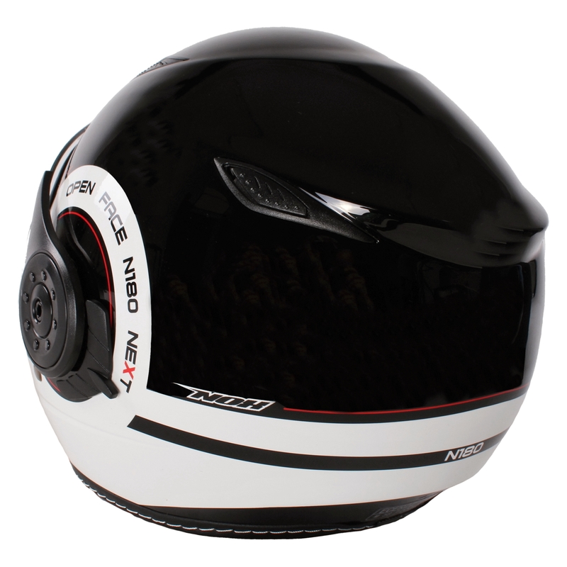 Robogó sisak nyitva Nox N180 Következő fekete-fehér akció kiárusítás