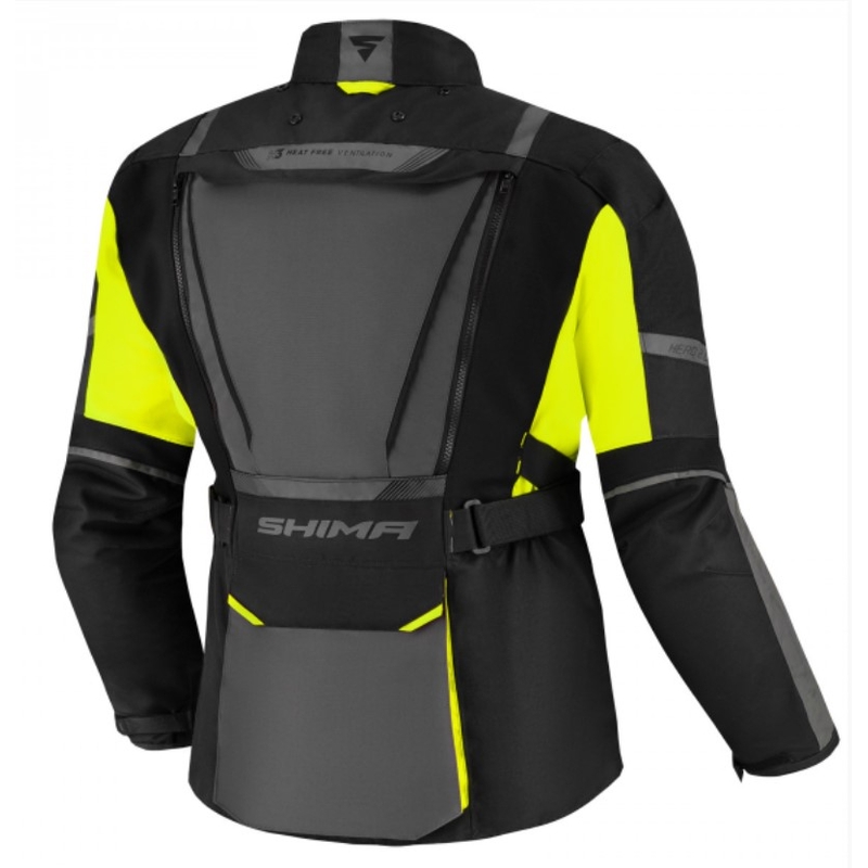 Shima Hero 2.0 motoros kabát fekete-szürke-fluo sárga