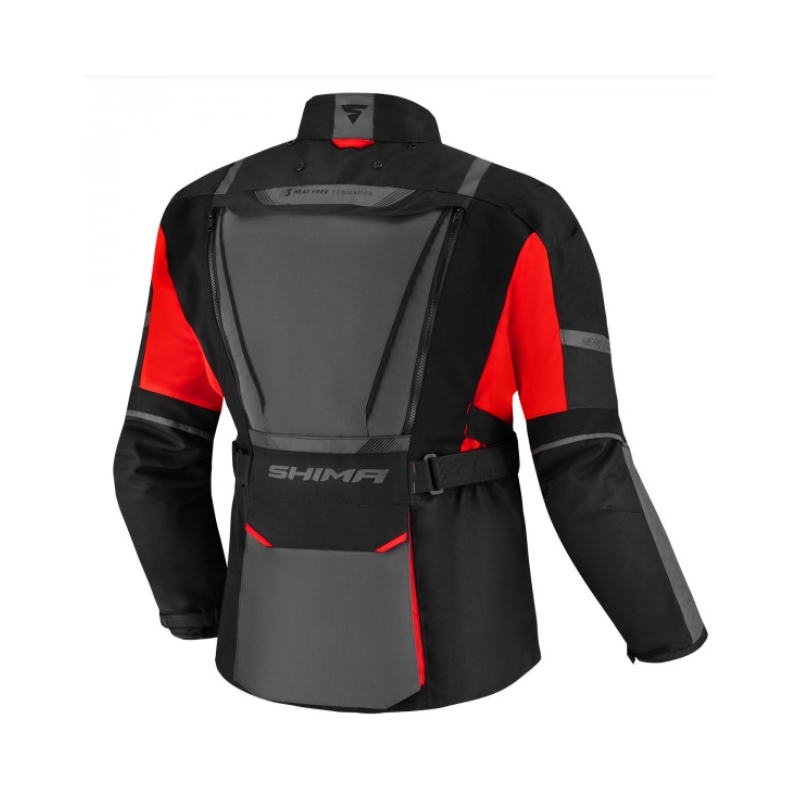 Shima Hero 2.0 motoros kabát fekete-szürke-piros