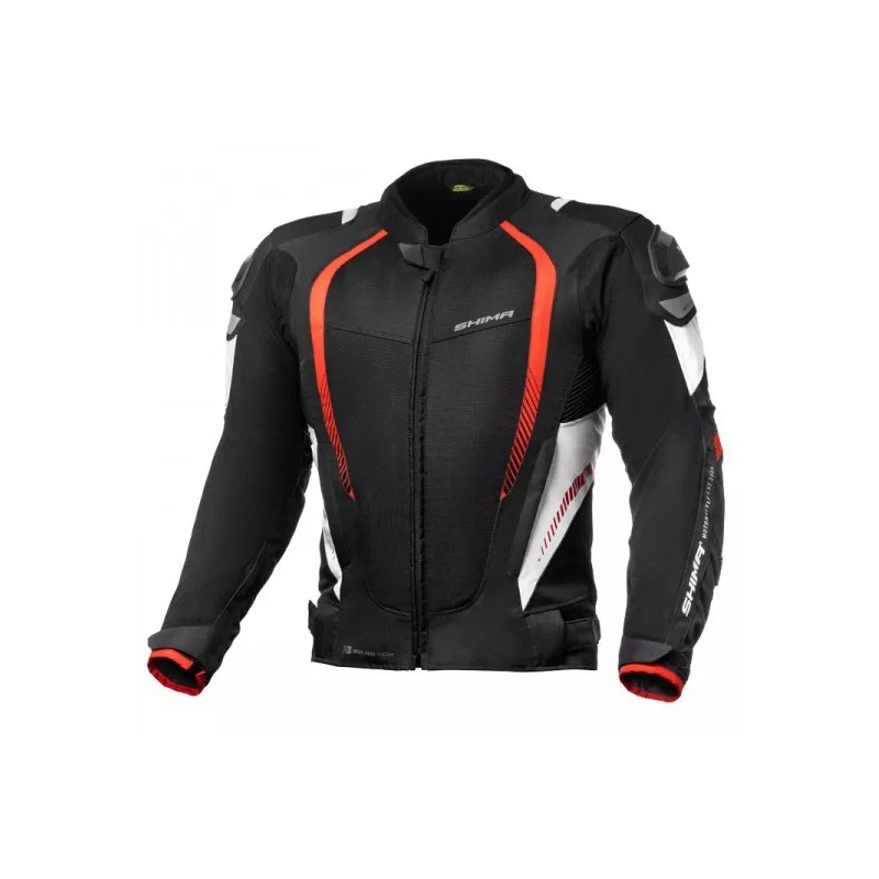 Motoros kabát Shima Mesh Pro fekete-piros