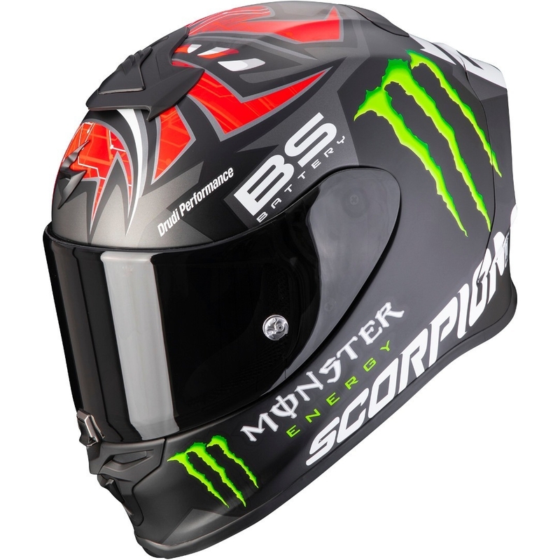 Beépített motoros sisak Scorpion EXO-R1 Air Fabio Monster Replica piros