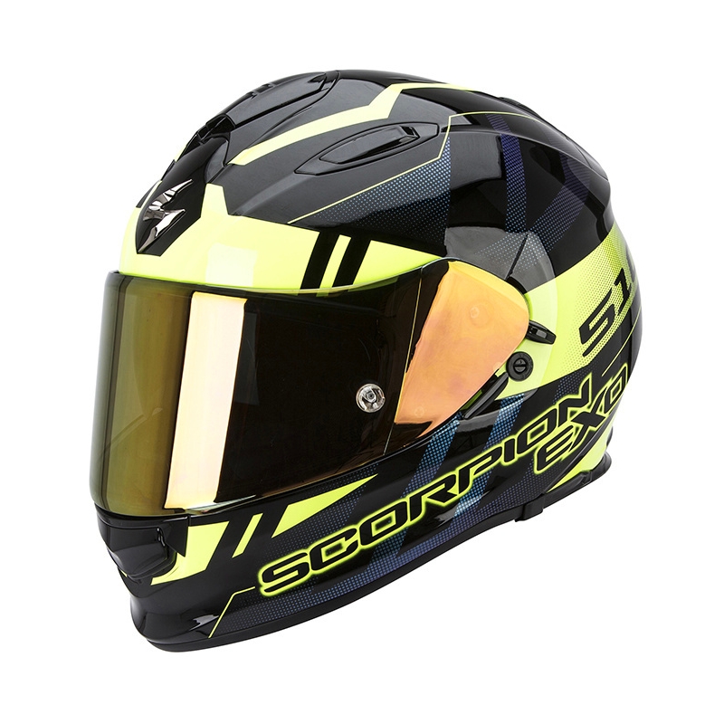 Motorkerékpár integrált sisak Scorpion EXO-510 Stage Fekete-sárga akció kiárusítás