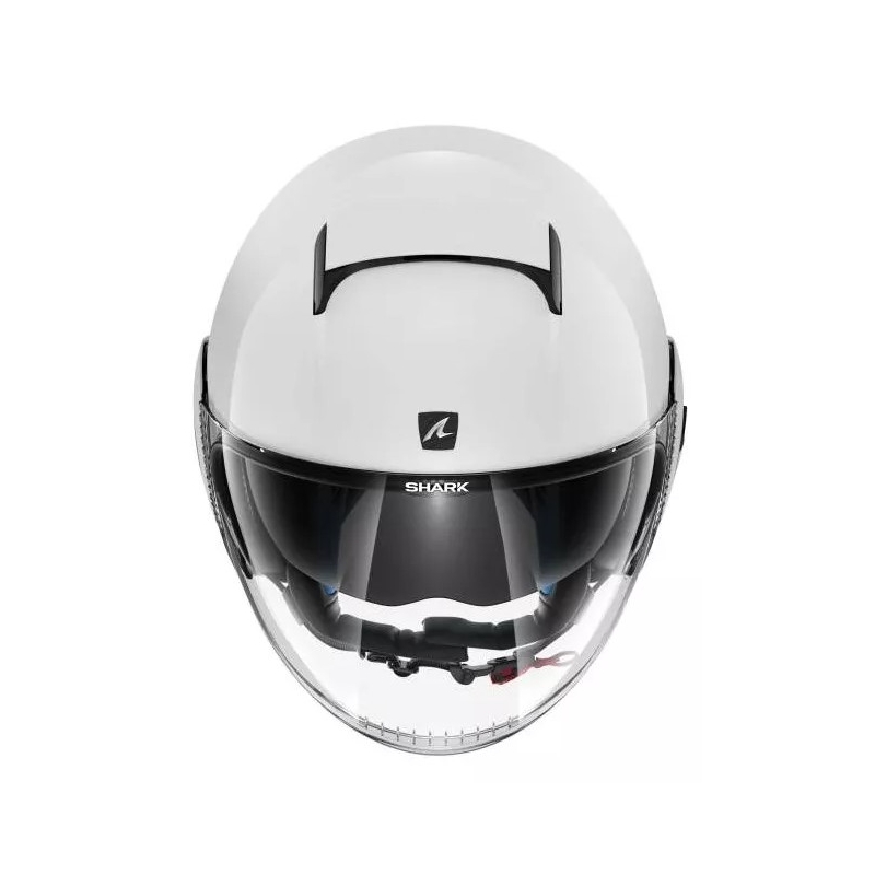 Nyitott sisak SHARK NANO Blank fehér