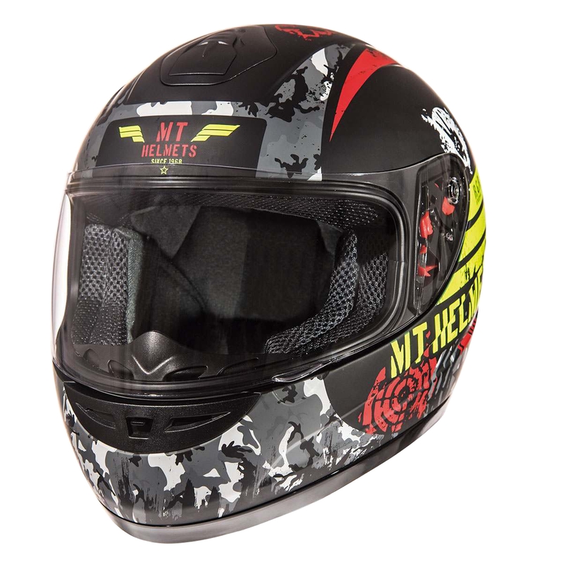 Gyermekek integrált sisakja MT Thunder mesterlövész fekete Matt-Fluo Sárga