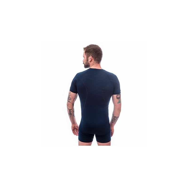 Férfi póló Sensor Merino Active sötétkék - rövid ujjú kiárusítás