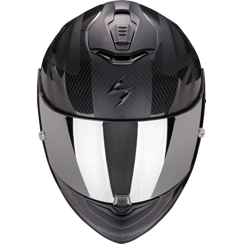 Beépített motoros sisak Scorpion EXO-1400 Carbon Air Obscura fekete