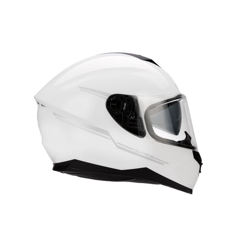 Motorkerékpár sisak SENA Outride headsettel fényes fehér