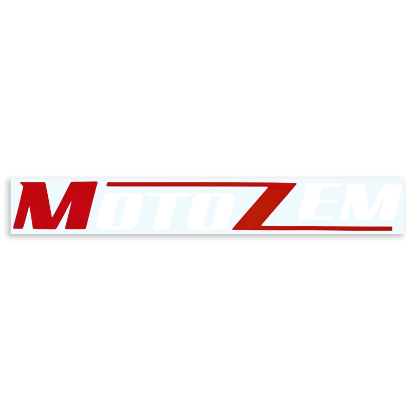 Nálepka logo MotoZem bílá