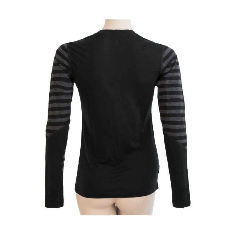 Női funkcionális póló Sensor Merino Active black-gray - hosszú ujjú kiárusítás