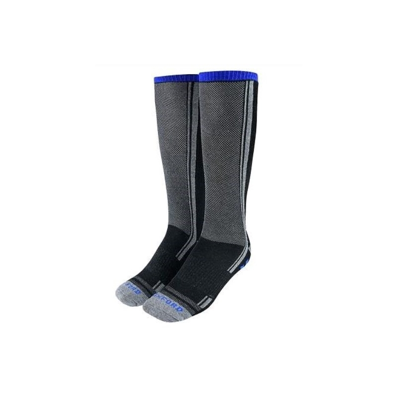 Oxford COOLMAX® funkcionális zokni szürke-fekete-kék