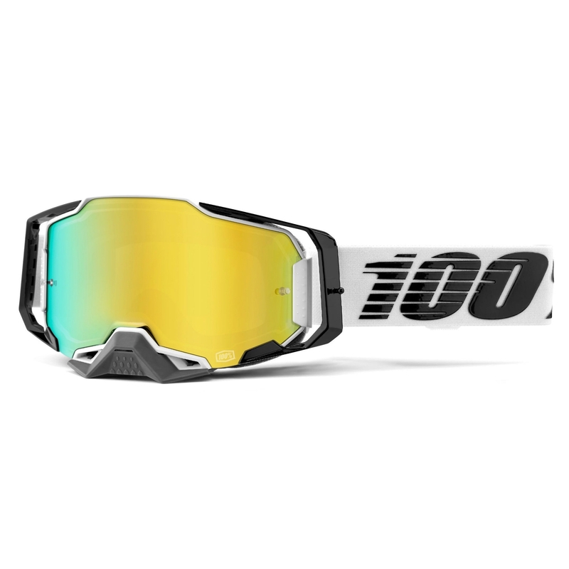 100% ARMEGA Atmos motocross szemüveg tükör arany plexi